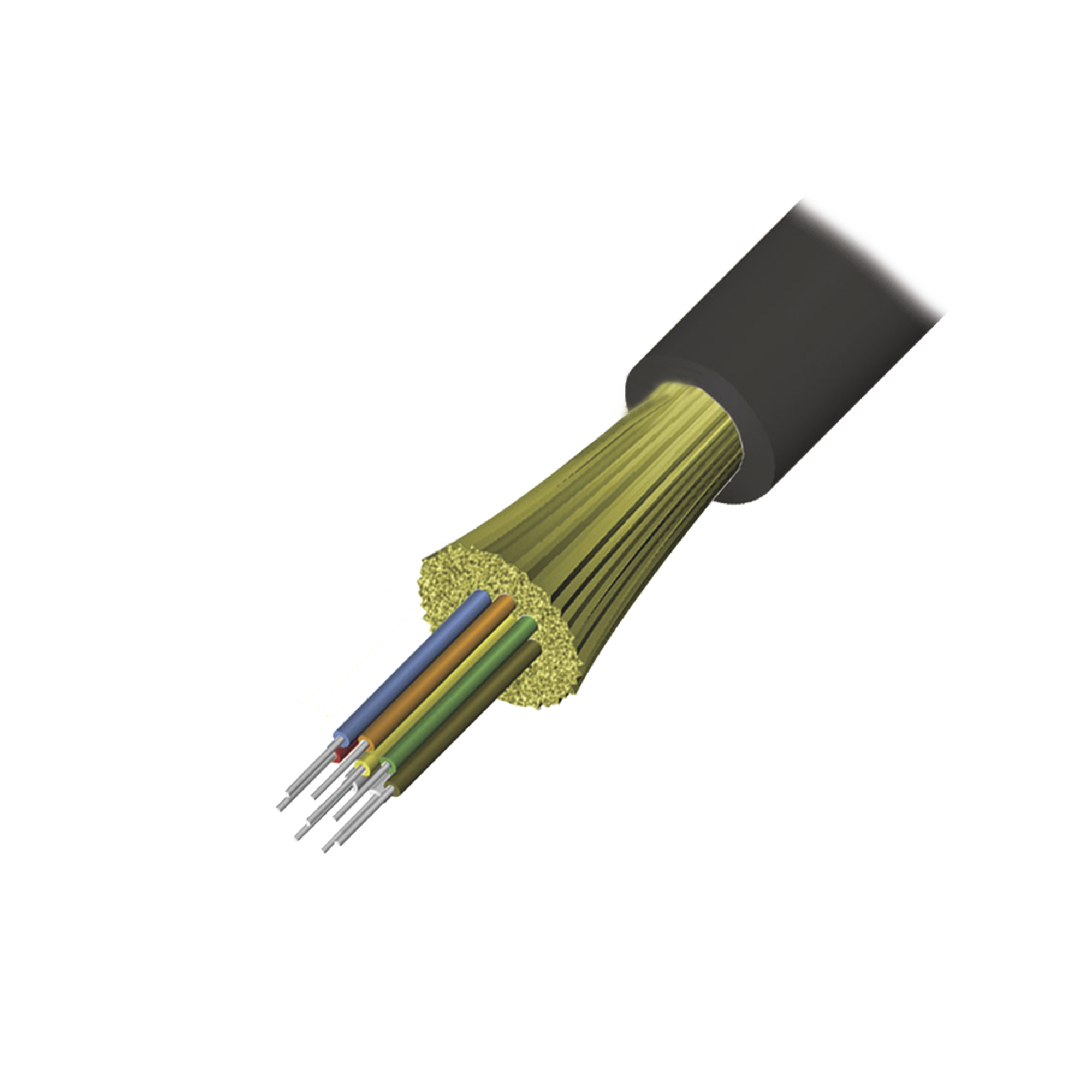 Cable de Fibra Óptica de 4 hilos, Interior/Exterior, Tight Buffer, No Conductiva (Dielectrica), Plenum, Monomodo OS2, 1 Metro Cable de Fibra Óptica de 4 hilos, Interior/Exterior, Tight Buffer, No Conductiva (Dielectrica), Plenum, Monomodo OS2, 1 Metro